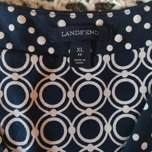 Lands' End Blue and White Maxi Dress - Size 18 - Picture 5 of 5